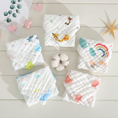5pcs Baby Muslin Washcloths Soft Face Cloth For Newborn