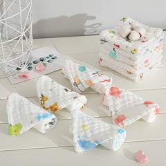 5pcs Baby Muslin Washcloths Soft Face Cloth For Newborn