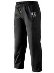 Print Drawstring Cargo Pants Men's Casual Outdoor Straight Leg