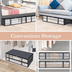 4pcs Under Bed Storage Container Foldable Breathable Storage Bag With Handle