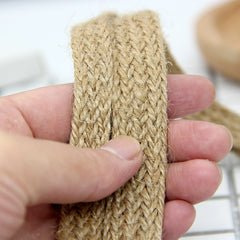 10M Hemp Cords Flat Burlap Ribbon Jute Rope Twine DIY Wedding Decoration