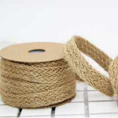 10M Hemp Cords Flat Burlap Ribbon Jute Rope Twine DIY Wedding Decoration