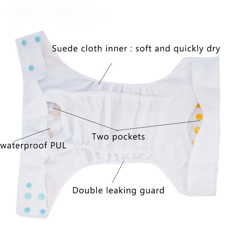 Baby Cloth Diaper Waterproof Anti Leak Washable Diaper Pants