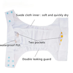 Baby Cloth Diaper Waterproof Anti Leak Washable Diaper Pants