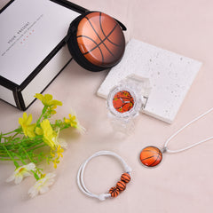 Boys Basketball Dial Watch & Accessories Set - Christmas Birthday Gift