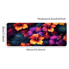 Multicolour Flowers Pattern Mousepad HD Keyboard Pad Mouse Mat