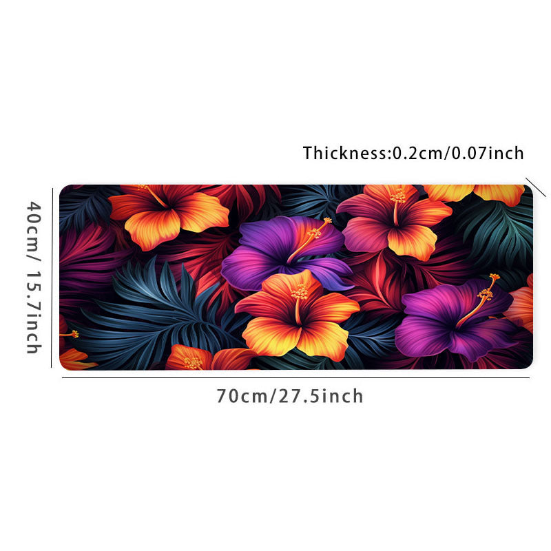 Multicolour Flowers Pattern Mousepad HD Keyboard Pad Mouse Mat
