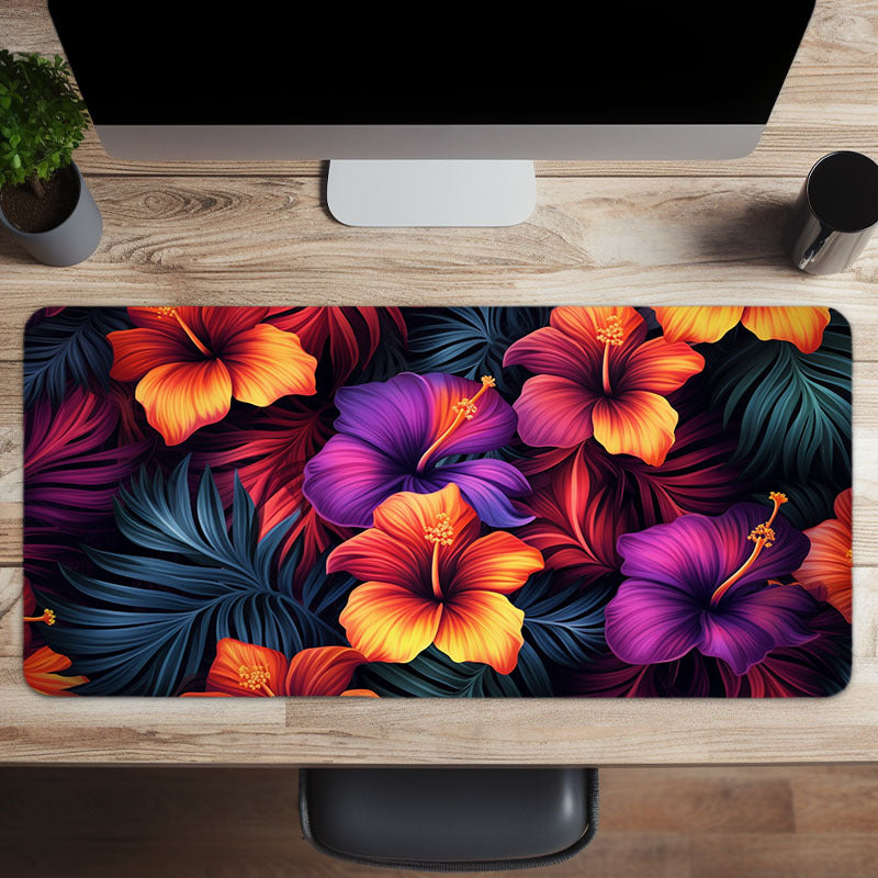 Multicolour Flowers Pattern Mousepad HD Keyboard Pad Mouse Mat