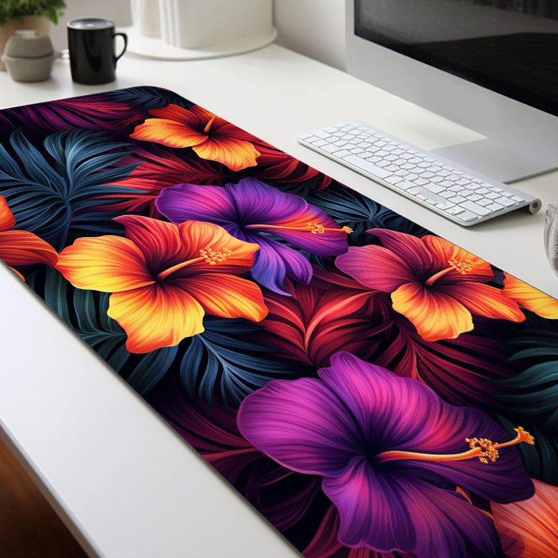 Multicolour Flowers Pattern Mousepad HD Keyboard Pad Mouse Mat
