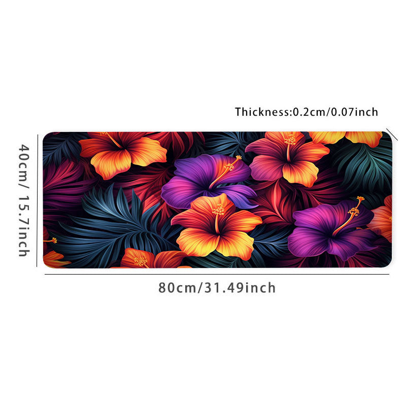 Multicolour Flowers Pattern Mousepad HD Keyboard Pad Mouse Mat