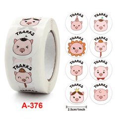 100pcs Cartoon Animal Thank You Stickers DIY Gift Sealing Label
