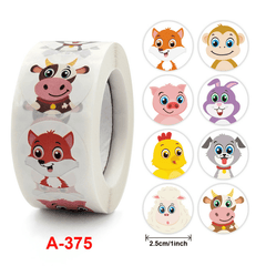 100pcs Cartoon Animal Thank You Stickers DIY Gift Sealing Label