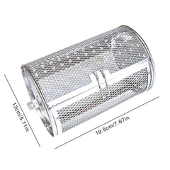 Stainless Steel Air Fryer Barbecue Basket Rotating Grill Cage Nuts Coffee Beans