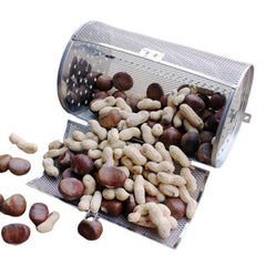 Stainless Steel Air Fryer Barbecue Basket Rotating Grill Cage Nuts Coffee Beans