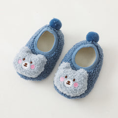 Baby Girls Kids Grip Shoes Socks Non Slip Floor Socks Cartoon Bear Thickened Soc