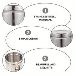 Stainless Steel Airtight Canister Coffee Caddy Flour Canister Jar