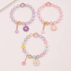 Small Chrysanthemum Pendant Beaded Bracelet Set