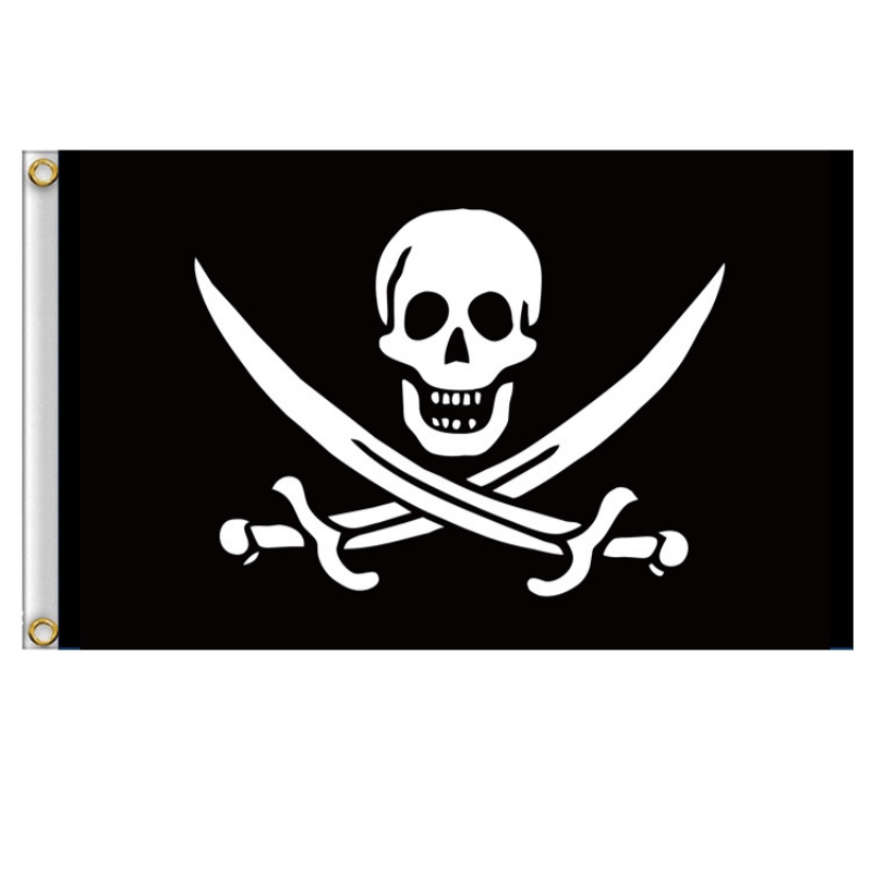 Huge Skull & Crossbones Pirate Flags - Holloween Hanging Decoration