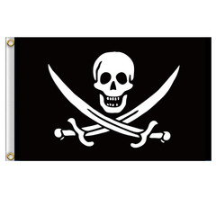 Huge Skull & Crossbones Pirate Flags - Holloween Hanging Decoration