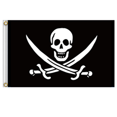 Huge Skull & Crossbones Pirate Flags - Holloween Hanging Decoration