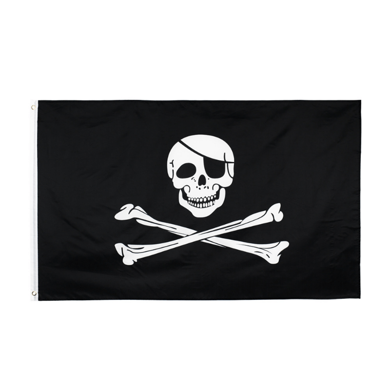 Huge Skull & Crossbones Pirate Flags - Holloween Hanging Decoration