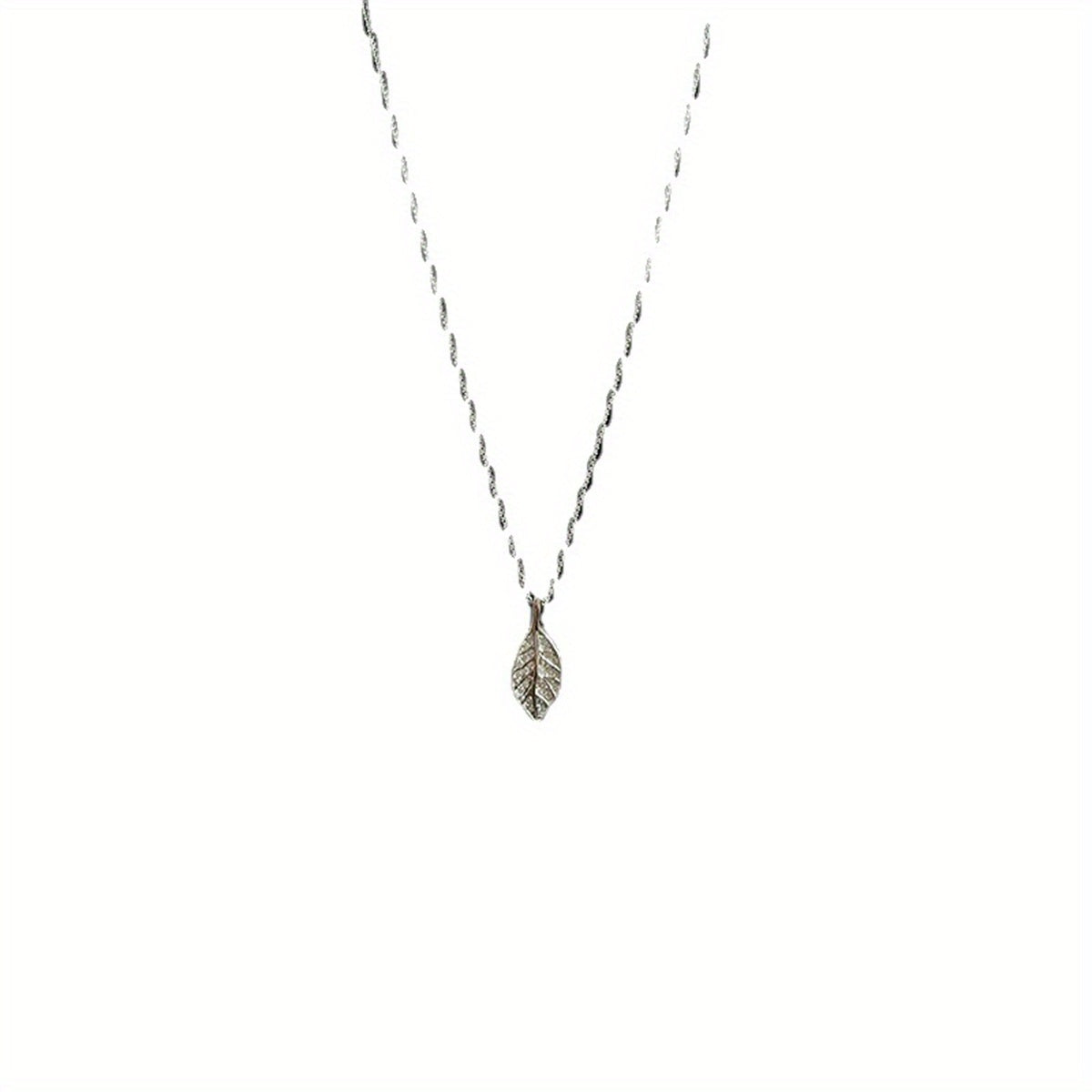 Girl's Leaf Necklace Alloy Clavicle Chain Leaf Necklace
