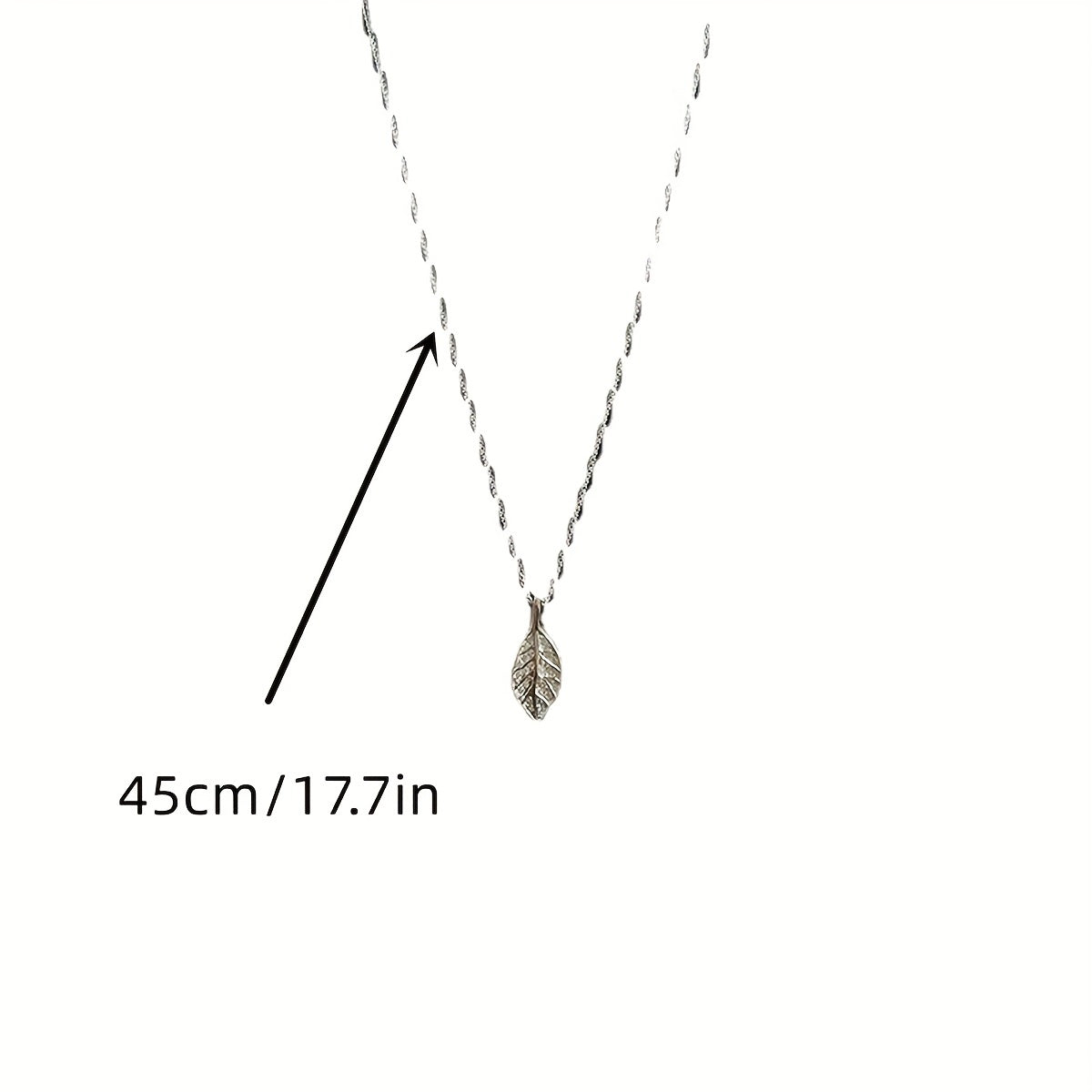 Girl's Leaf Necklace Alloy Clavicle Chain Leaf Necklace