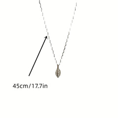 Girl's Leaf Necklace Alloy Clavicle Chain Leaf Necklace