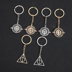 1pc Triangle And Round Alloy Keychain Set Men's Keychain Creative Small Gift