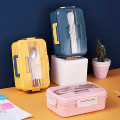 Leakproof Bento Lunch Box with Flatware for Students and Workers