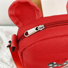 Kids Polka Dot Big Ears Crossbody Bag Zipper Coin Purse