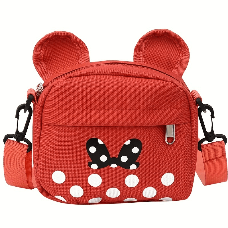 Kids Polka Dot Big Ears Crossbody Bag Zipper Coin Purse