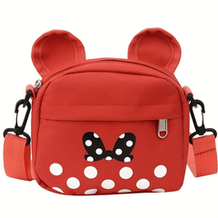 Kids Polka Dot Big Ears Crossbody Bag Zipper Coin Purse