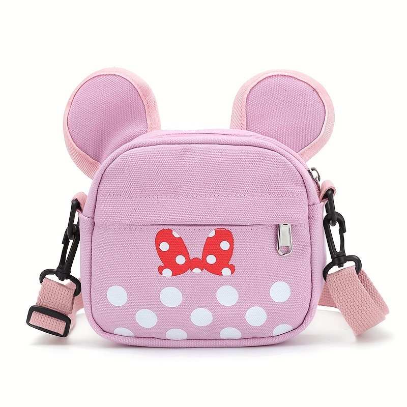 Kids Polka Dot Big Ears Crossbody Bag Zipper Coin Purse