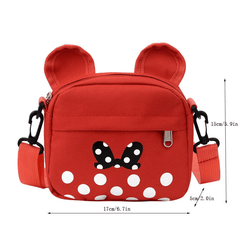 Kids Polka Dot Big Ears Crossbody Bag Zipper Coin Purse