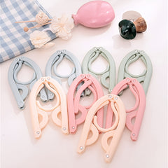 8pcs Colored Travel Hangers Portable Foldable Clothes Hangers Drying Rack