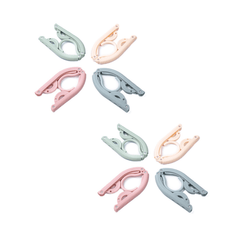 8pcs Colored Travel Hangers Portable Foldable Clothes Hangers Drying Rack