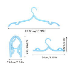 8pcs Colored Travel Hangers Portable Foldable Clothes Hangers Drying Rack