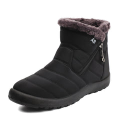 Men's Winter Snow Boots with Zippers & Fuzzy Lining