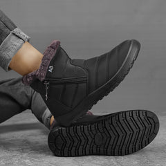 Men's Winter Snow Boots with Zippers & Fuzzy Lining