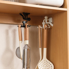Rotating 6 Claws Hook Wall Mounted Kitchen Bathroom Hanger