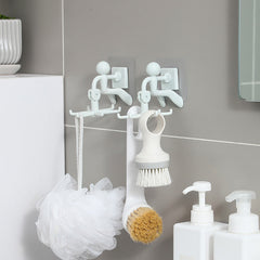 Rotating 6 Claws Hook Wall Mounted Kitchen Bathroom Hanger