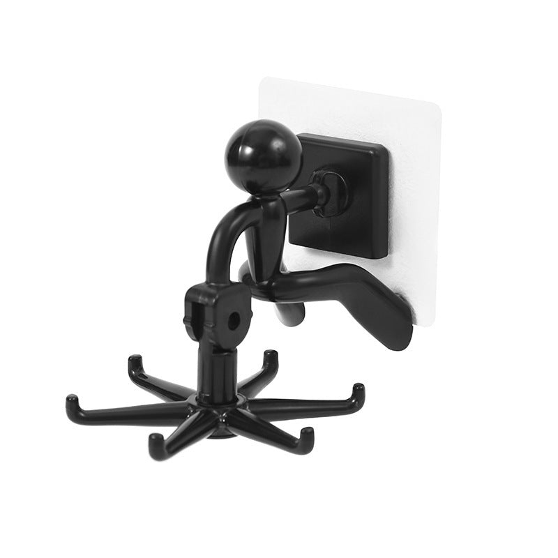 Rotating 6 Claws Hook Wall Mounted Kitchen Bathroom Hanger
