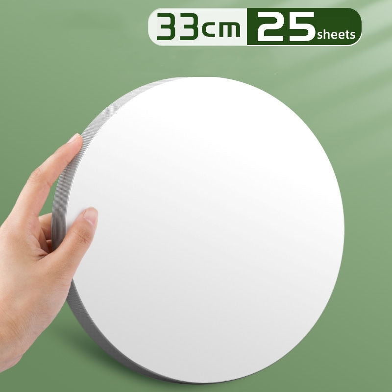 25 Round Thickened Hard Card Paper Light Brown 200g/m² Painting Sketch