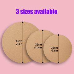 25 Round Thickened Hard Card Paper Light Brown 200g/m² Painting Sketch