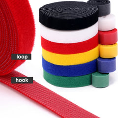 6 Rolls Hook And Loop Straps Reusable Fastening Tape