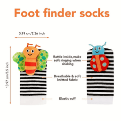 Baby Rattle Socks Learning Toy for Girl Boy