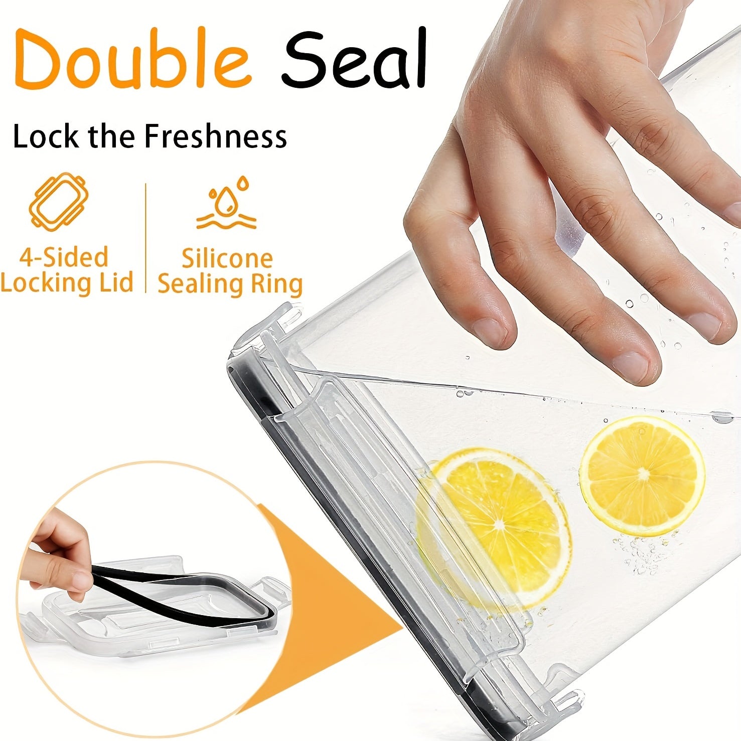 24pcs Food Storage Containers with Lids - Transparent Sealed Fresh keeping Box