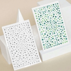 2 Sparkling Rhinestone Face Tattoo Stickers, Halloween Makeup and Face Jewels