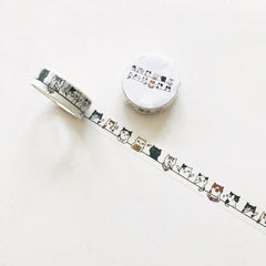 Creative Cat & Paper Tape Decorative Tape Girl Collage Basic Journal